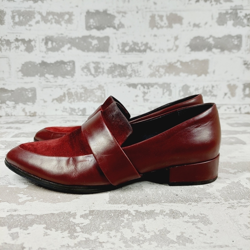 Lord & Taylor Red LR Valentina Pointed-Toe Casual Loafers Shoes B348